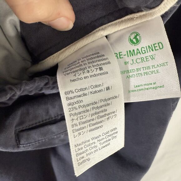 J Crew Pants Men's Small Blue Grey Elastic Waist Drawstring Pockets Skinny Leg - Picture 7 of 11